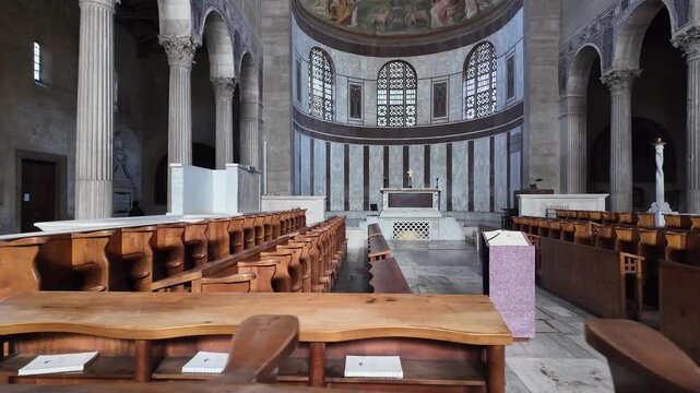 High Altar In Ancient Basilica Santa Sabina Rome