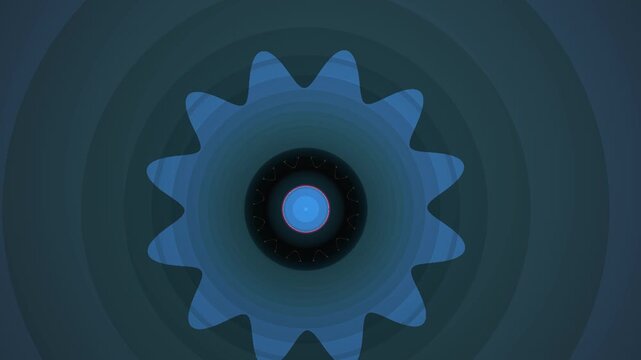 Animated Gear Wheels Turning Slowly.