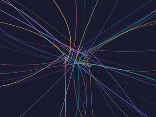 Obraz premium Abstract Layered Ribbon Flow Digital Illustration