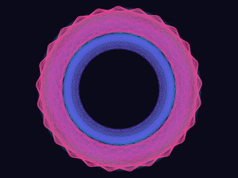Colorful Geometric Spirograph Flower Pattern Design