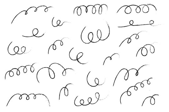 Red hand drawn wavy lines doodle set, textured sketch squiggles, curved strokes and abstract scribble elements. High-res PNG, decorative line art for branding, social media, stickers, graphic design. 