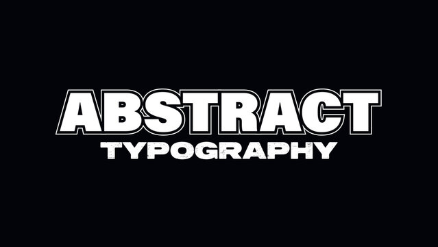 Clean and Abstract Typography Animation