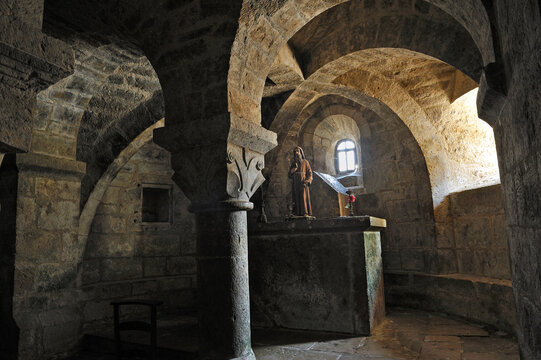 History of the crypt of saint namphaise in caniac-du-causse, france