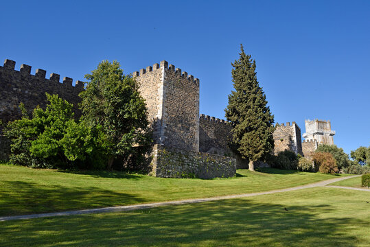 Exploring the Castle of Beja in Alentejo, Portugal, a historic site surrounded by trees and open spaces