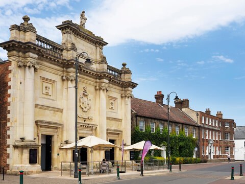 Visit to the Corn Exchange in Kings Lynn Norfolk showcasing historic architecture and local businesses