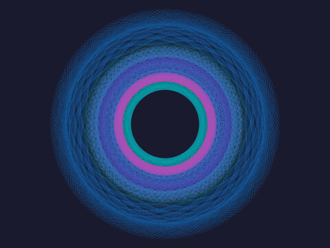 Elegant Circular Curve Pattern Abstract Vector Artwork