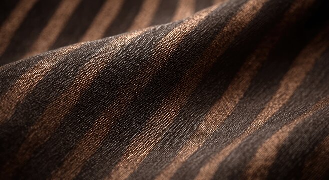 Close-up view of textured fabric with shimmering parallel stripes