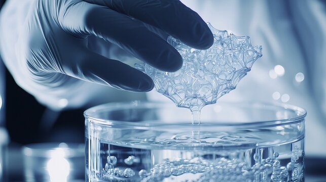 Scientific Research and Bio Engineering Nanofiber Mat Hydrophily Test in Wet Lab Environment