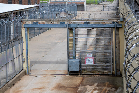 Entrance gate to the prison.