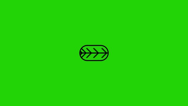 loading arrow animation on green screen