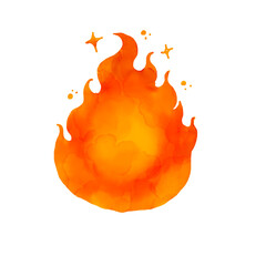 fire illustration isolated elements - flame art transparant background - light © mussbolo