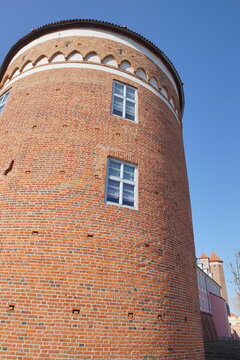 Wieża. Zamek Biskupi w Lidzbarku Warmińskim. Polska - Mazury - Warmia.	