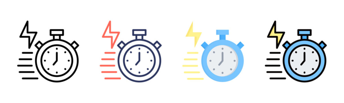 Fast Response icon set multiple style collection
