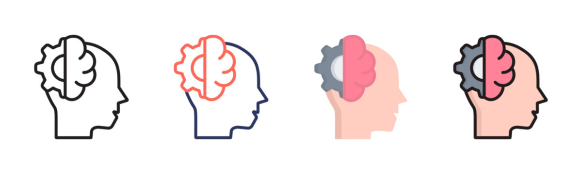 Cognitive icon sheet multiple style collection