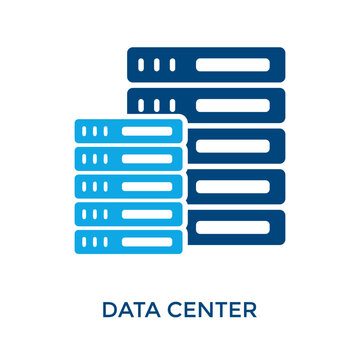 Data Center Icon Dual Tone Style. Vector Illustration For Graphic Design