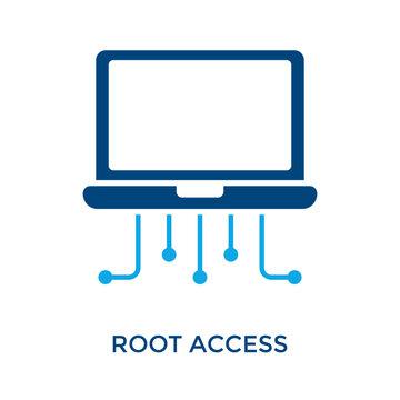 Root Access Icon Dual Tone Style. Vector Illustration For Graphic Design