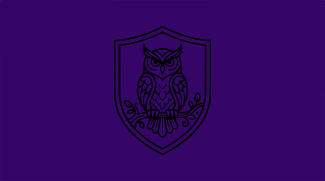 The Nevermore Academy Emblem - A Dark and Mysterious Owl Crest.