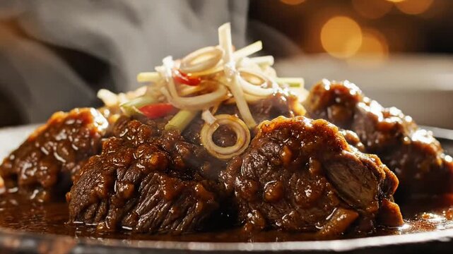 Rendang Beef Premium Indonesian Food Advertisement