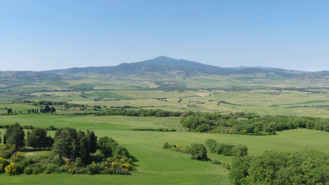 Cipressi di Monticchiello Panorama, Tuscany, Italy
