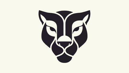Stylized black panther face icon © Hype
