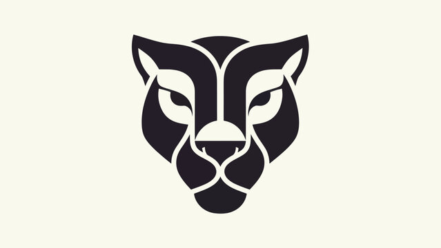 Stylized black panther face icon