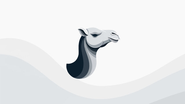 Stylized camel head graphic design