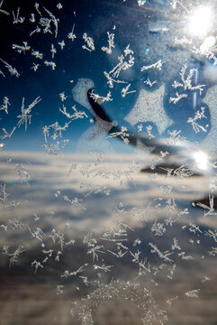 Views of snowy landscapes from the air on the way to and from Jackson Hole, Wyoming.