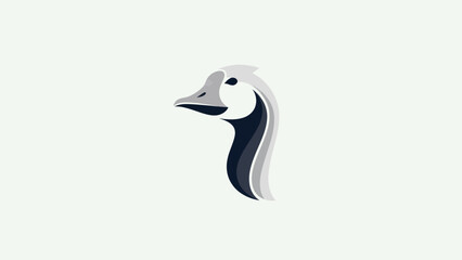 Fototapeta premium Stylized goose head illustration