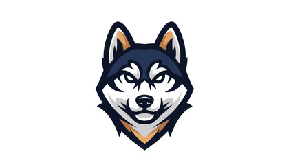 Stylized husky head on white background © Imam