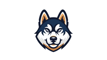 Stylized husky head on white background © Imam