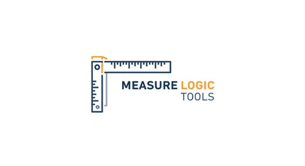 Obraz premium Logic tools ruler measure logo.