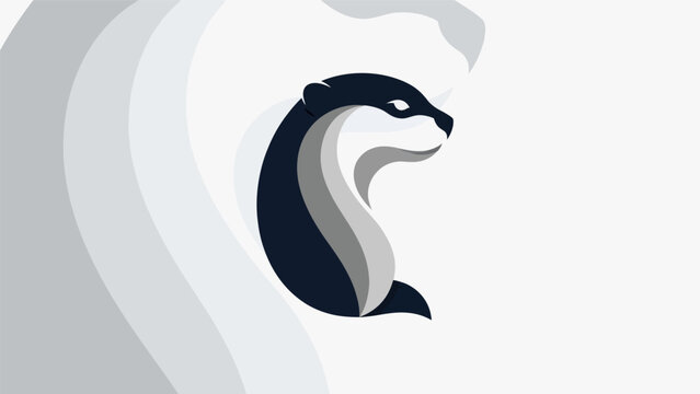 Stylized otter logo design