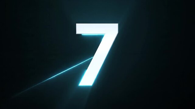 Video of bold numeric timer loop 9 8 7 6 in continuous animation, sleek digital countdown concept for esports, tech launches and social media promotions.
