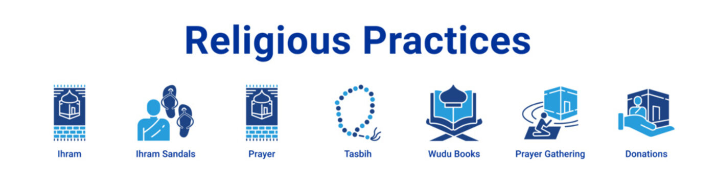 Religious Practices Icon Banner and Collection