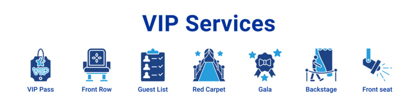 -Vip Services Icon Banner and Collection