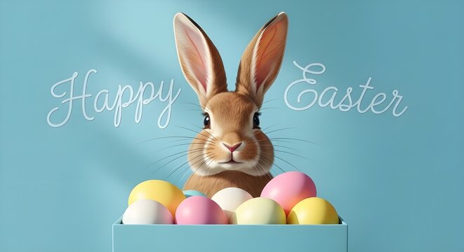 Frohe ostern konzept mit lustigem osterhasen in buntem osterei auf gr nem hintergrund ferien feiertag gru karte mit deutschem text