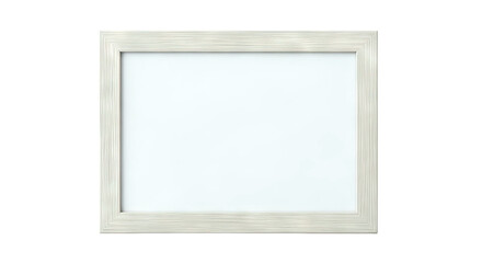 Fototapeta premium Minimalist Wooden Picture Frame with White Background