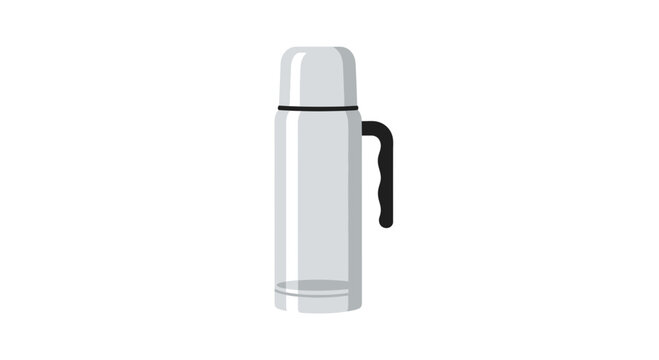 Modern minimalist design of an insulated thermos bottle perfect for keeping beverages at desired