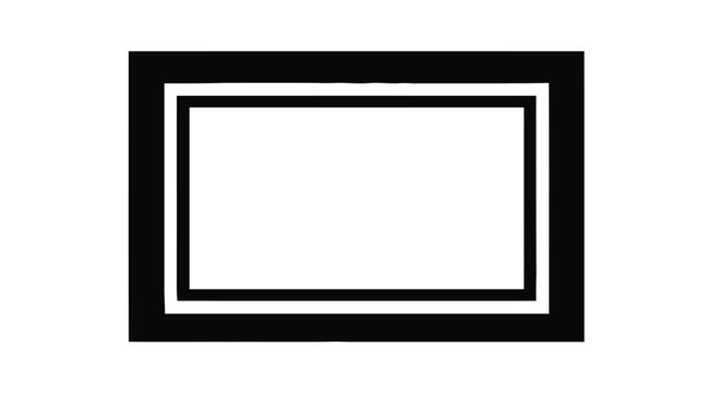 Vector illustration&nbsp;of abstract rectangular frame with thick black borders