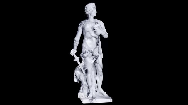 Sculpture of Amor patriae Allegory Made with 3D render not AI
