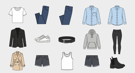 Collection of various clothing items. © Tujuenam