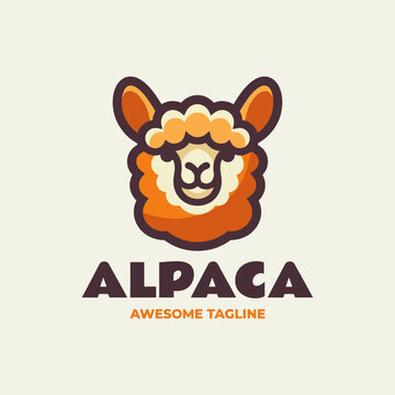 This adorable alpaca logo captures warmth and friendliness, ideal for various brands aiming for a light-hearted and engaging approach in their marketing visuals.
