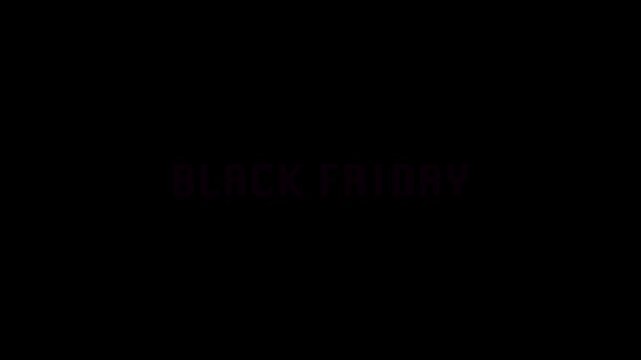 Black Friday Neon Purple Glowing Frame Text Animation On Black