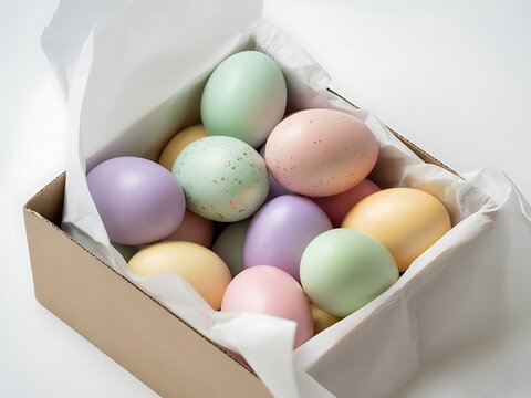 Shoebox Filled with Easter Eggs