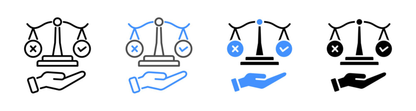 Morality and Business Ethics Icon Vector Illustration Editable