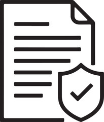 Art & Illustration, Verified document with shield and checkmark icon for secure data. © nawab