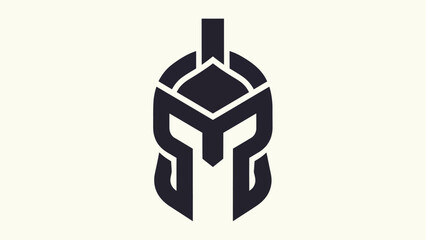 Abstract spartan helmet graphic design © Jean