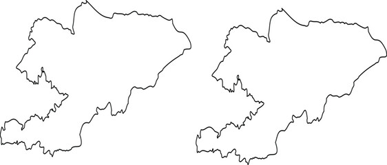 Obraz premium Detailed Vector Map of Kyrgyzstan – Isolated Country Outline 