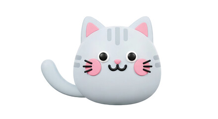 Obraz premium 3D Cartoon Cat Icon