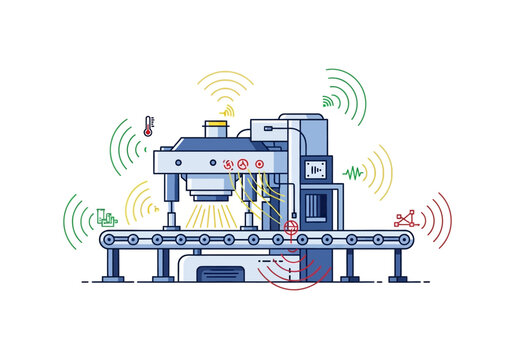 Industrial Machine with Conveyor Belt System.